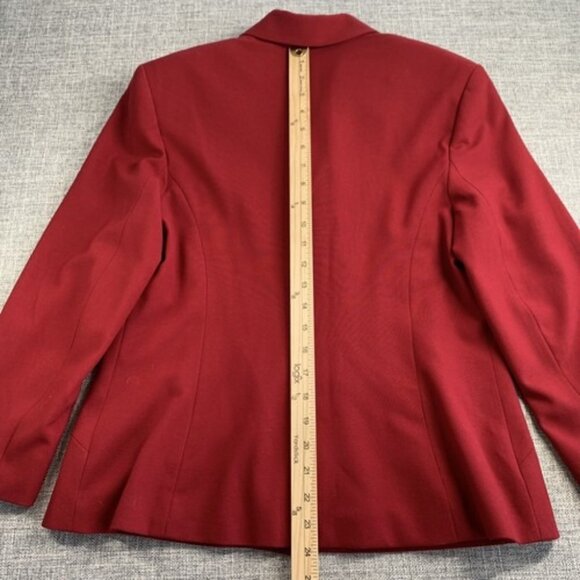 Vintage Conrad C Collection Two Piece Burgundy Skirt Suit 12 Made in Canada - Picture 11 of 16